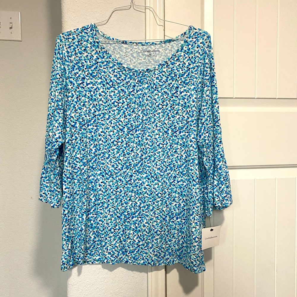 🍁Croft&Barrow ruffle sleeve blouse🍁